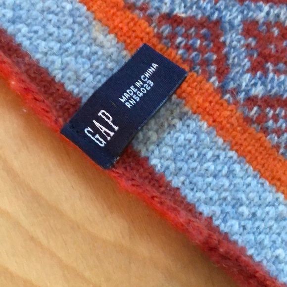 Gaps striped jacquard lambswool scarf - Picture 3 of 4